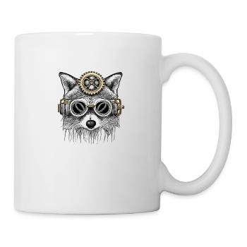 Raton laveur steampunk - Mug blanc - blanc - Droite