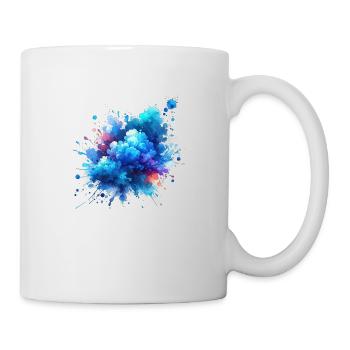 splash drop liquid abstract background water wave - Mug - white - Right