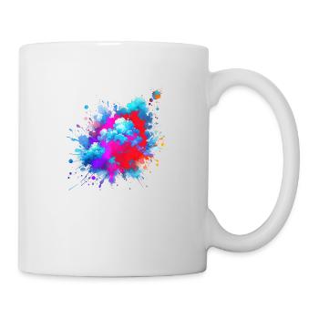 splash drop liquid abstract background water wave - Mug - white - Right