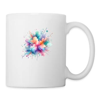 splash drop liquid abstract background water wave - Mug - white - Right