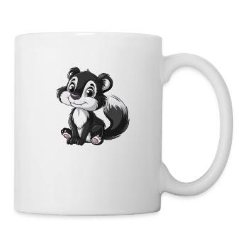 Süßer Skunk Cartoon Charakter - Tasse - Weiß - Rechts