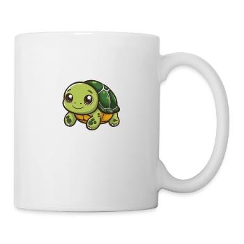 Cute turtle with big eyes - Mug - white - Right