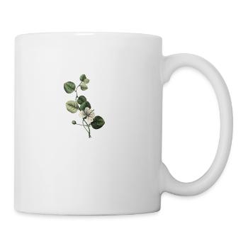 Buchstabe M Grün Botanisch - Tasse - Weiß - Rechts