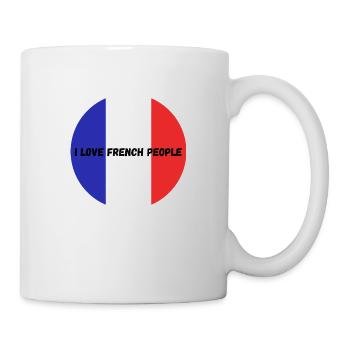 j'aime les français - Mug blanc - blanc - Droite