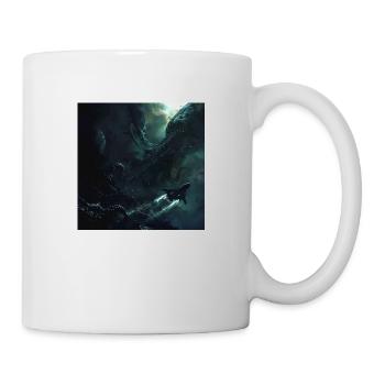 Dunkler Raum - Tasse - Weiß - Rechts
