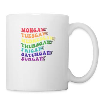 Sei du LGBTQ Schwul Lesbisch Bi Trans Stolz Bunt - Tasse - Weiß - Rechts