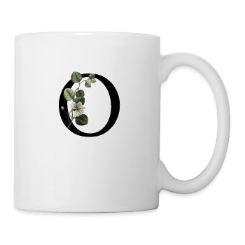 Buchstabe O Grüne Botanik - Tasse - Weiß - Rechts
