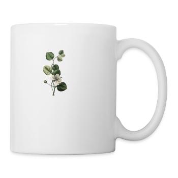 Buchstabe O Grüne Botanik - Tasse - Weiß - Rechts