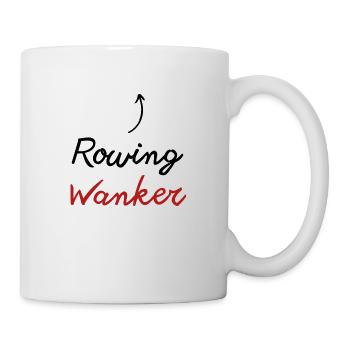Rowing wanker funny gift - Mug - white - Right
