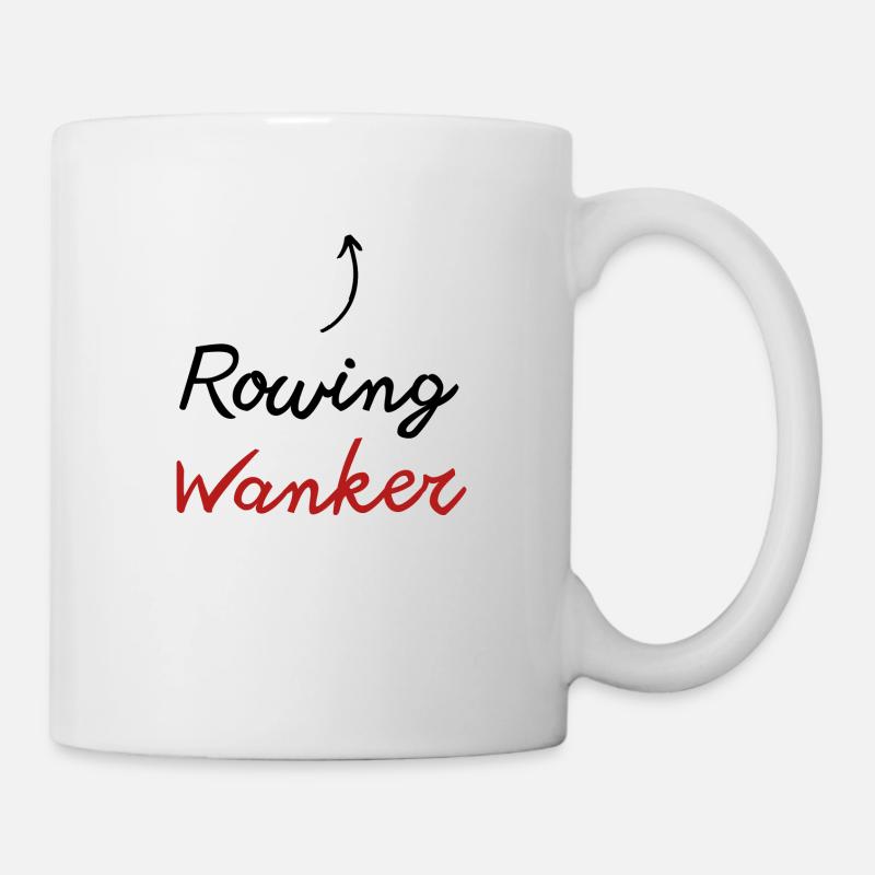 Rowing wanker funny gift - Mug - white