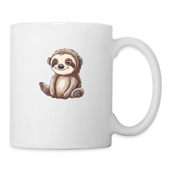 Cute Smiling Sloth Cartoon - Mug - white - Right