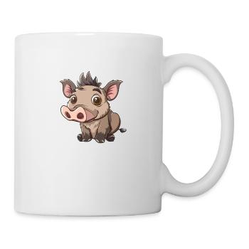 Cute Warthog Cartoon Look - Mug - white - Right