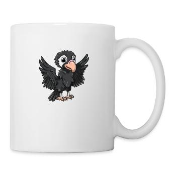 Niedlicher Geier Cartoon Charakter - Tasse - Weiß - Rechts