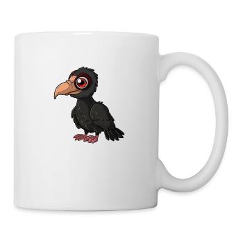 Graphique de vautour avec des yeux rouges - Mug blanc - blanc - Droite