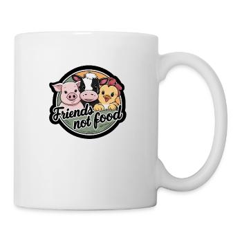 Vegetarier Vegetarierin Vegan Veganer süße Tiere - Tasse - Weiß - Rechts