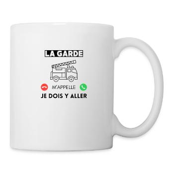 La garde m'appelle je dois y aller - Mug blanc - blanc - Droite
