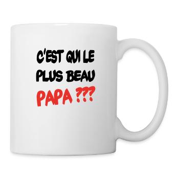 C'est qui le plus beau papa ? - Mug blanc - blanc - Droite