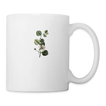 Buchstabe U Grün Botanisch - Tasse - Weiß - Rechts