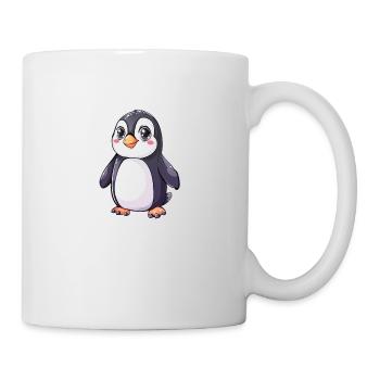 Pingouin mignon avec de grands yeux pour les amoureux des animaux - Mug blanc - blanc - Droite