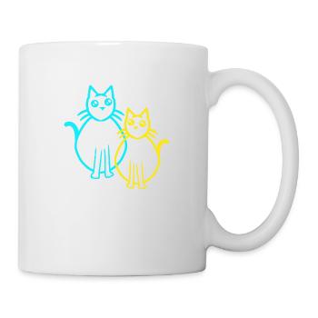 Chats Chat Chaton Chaton Rétro Vintage - Mug blanc - blanc - Droite