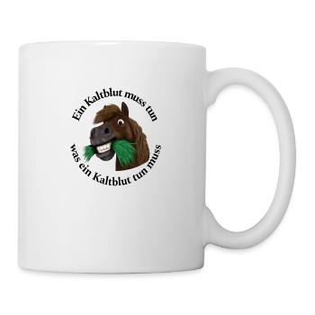 Pummelpony Nimmersatt Kaltblut - Tasse - Weiß - Rechts