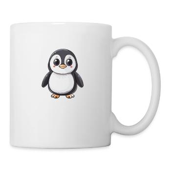 Adorable pingouin aux grands yeux - Mug blanc - blanc - Droite
