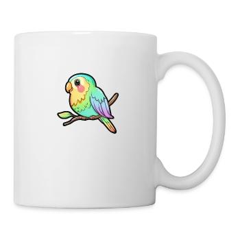 Perruche colorée dans le style aquarelle - Mug blanc - blanc - Droite