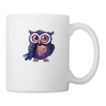 Playful owl with big eyes - Mug - white - Right