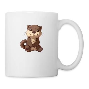 Mignon accroche-regard de loutre pour les amoureux des animaux - Mug blanc - blanc - Droite