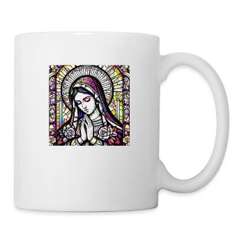 Jungfrau Maria Jesus Bibel Christliche Religion Madona - Tasse - Weiß - Rechts