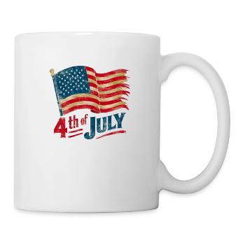 AMERIKANISCHER UNABHÄNGIGKEITSTAG - Tasse - Weiß - Rechts