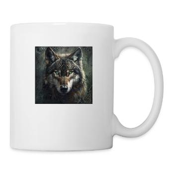 Wikinger Wolf Odins Wölfe Geri & Freki Valhalla - Tasse - Weiß - Rechts