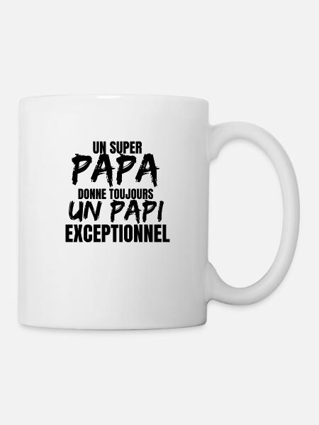 SUPER PAPA - Mug blanc - blanc