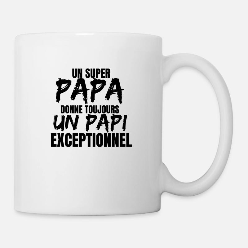 SUPER PAPA - Mug blanc - blanc