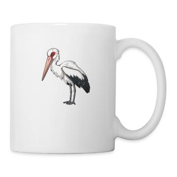 Proud White Stork In Pose - Mug - white - Right