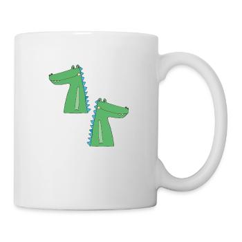 kroko zu zweit - Tasse - Weiß - Rechts