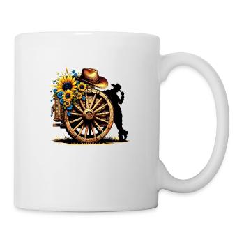 Cowboy Drôle Chapeau Cowboy Wild Western Rodeo Texas - Mug blanc - blanc - Droite
