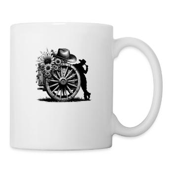 Cowboy Drôle Chapeau Cowboy Wild Western Rodeo Texas - Mug blanc - blanc - Droite