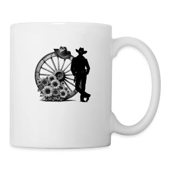 Cowboy Drôle Chapeau Cowboy Wild Western Rodeo Texas - Mug blanc - blanc - Droite