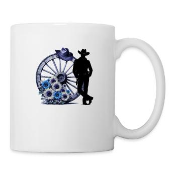 Cowboy Drôle Chapeau Cowboy Wild Western Rodeo Texas - Mug blanc - blanc - Droite