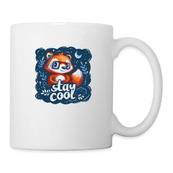 Panda Roux Cool - Style Dessin Animé - Mug blanc - blanc - Droite