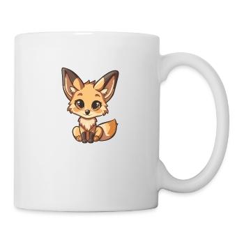Niedlicher Fuchs Cartoon Tierliebhaber Charme - Tasse - Weiß - Rechts