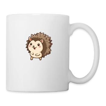 Niedlicher Igel Cartoon Für Tierfreunde - Tasse - Weiß - Rechts