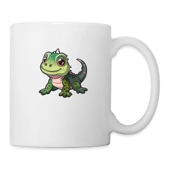 Bébé dragon souriant mignon - Mug blanc - blanc - Droite