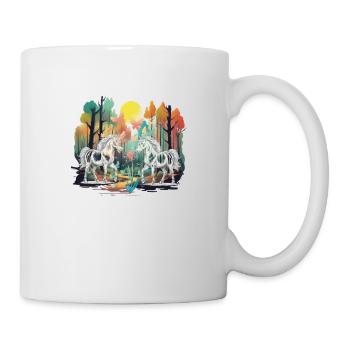 Habitants de la forêt Licornes Licornes Créatures mythiques - Mug blanc - blanc - Droite