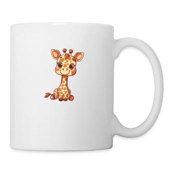 Cute Giraffe Drawing for Kids - Mug - white - Right