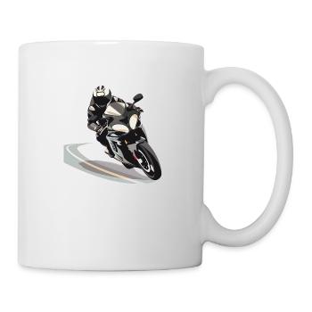 Motorcycling as the elixir of life - Mug - white - Right