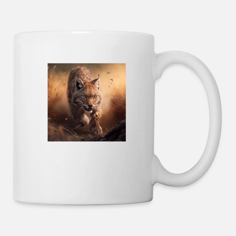 Rennender Luchs - Tasse - Weiß