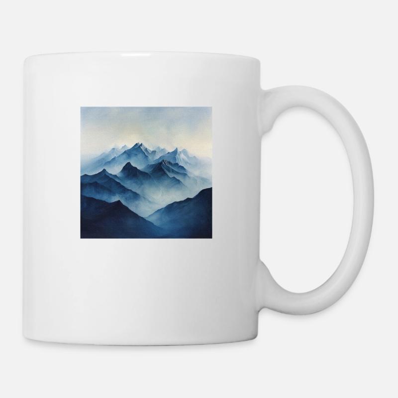 Poster Canvas Mountain 12 - Tasse - Weiß