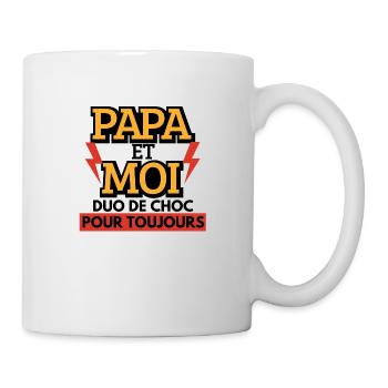 Papa et moi duo de choc pour toujours - Mug blanc - blanc - Droite